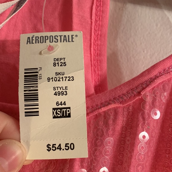 Aeropostale pink sequined shimmer dress - Picture 3 of 4